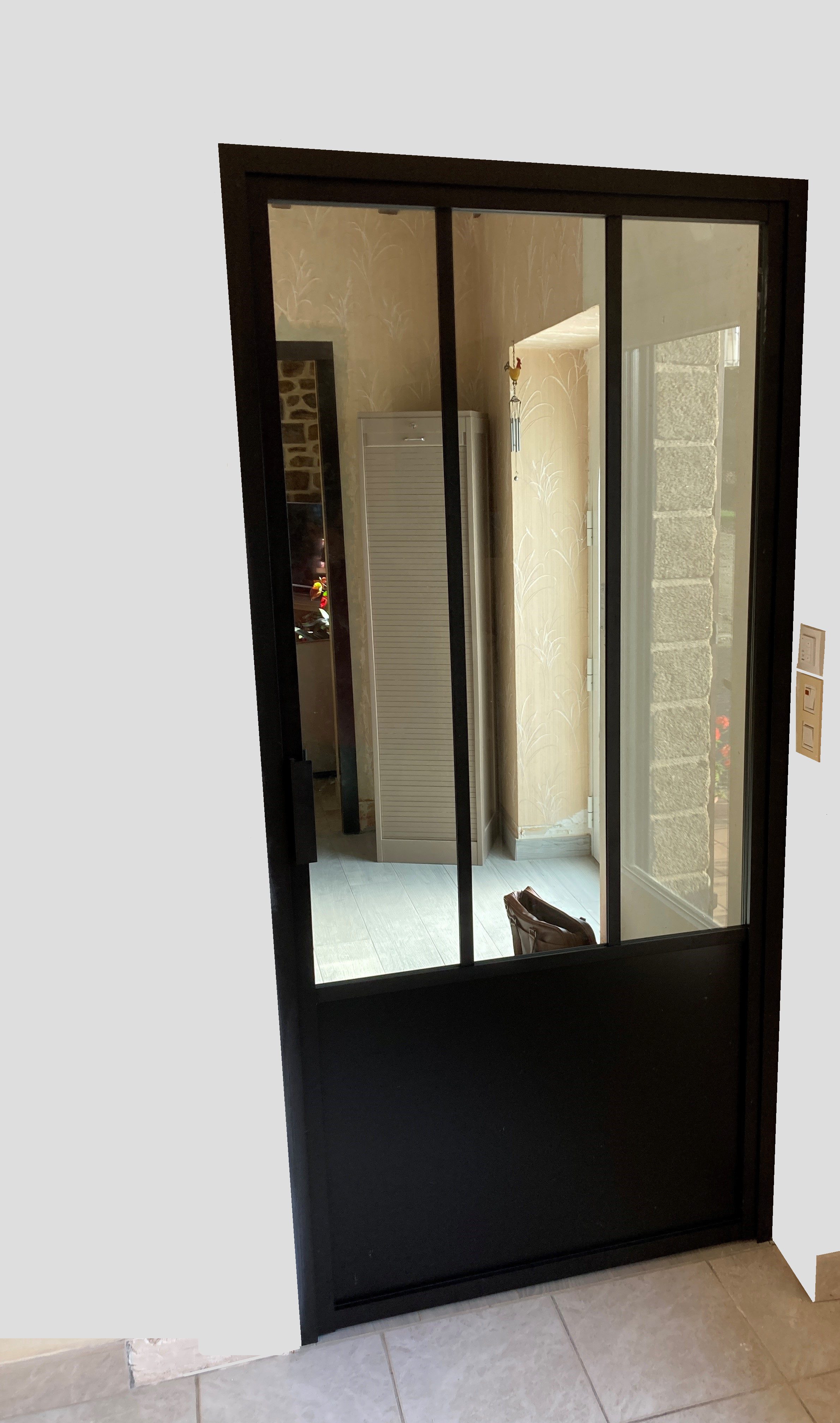 Brault Novalu Menuiserie Interieur Et Exterieur En Mayenne LERAY Porte Verriere Style Atelier NOIR RAL 9005